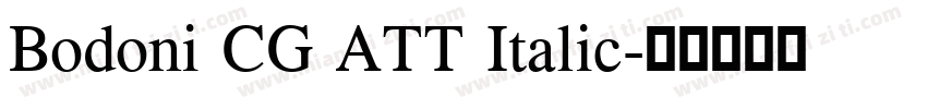 Bodoni CG ATT Italic字体转换